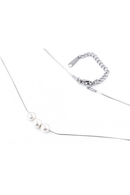 Náhrdelník z nerezové oceli s perlami L9330940