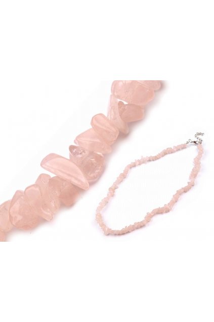 Náhrdelník ze zlomků minerálu růženín L9150235