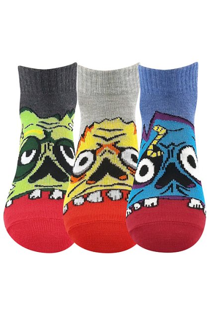 ponožky Zombik - mix A kluk (Velikost 25-29 (17-19), 3 pár)