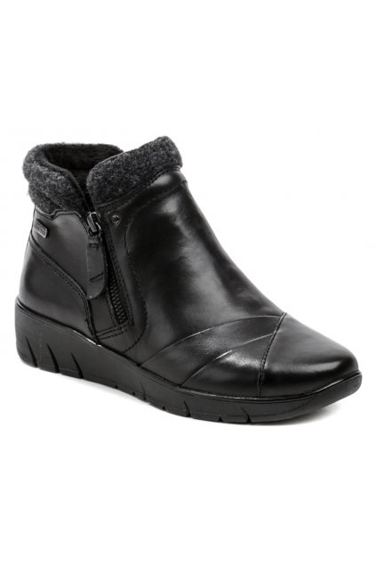 Jana 8-26461-29 černé dámské zimní boty šíře H