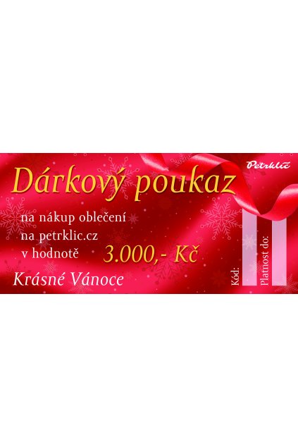 dark poukaz vanoce 3000Kc 1ks