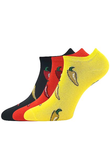 ponožky Piki 84 - papričky (Velikost 35-38 (23-25), 3 pár)