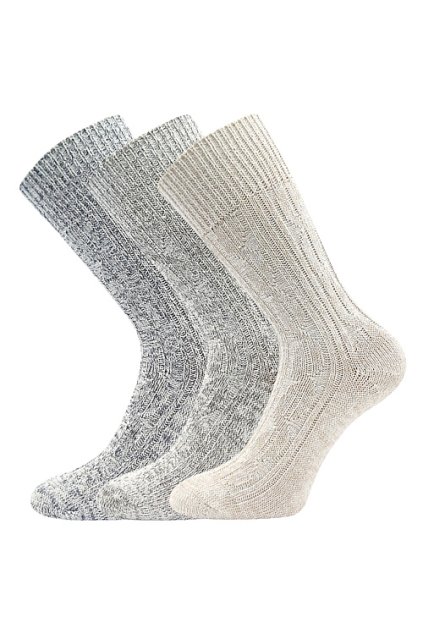 ponožky Praděd - mix světlé (Velikost 35-38 (23-25), 3 pár)