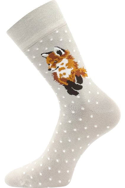 ponožky Foxana - liška (Velikost 35-38 (23-25), 3 pár)