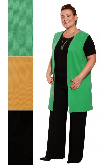 Úpletová vesta VLADĚNA - délka 70 cm, 80 cm