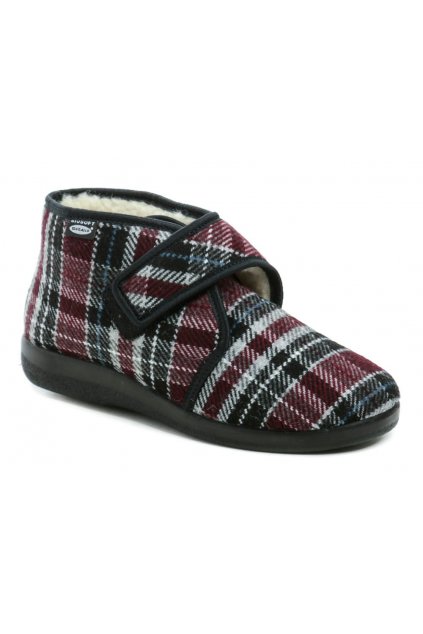 Rogallo 4372-015 káro dámské zimní papuče