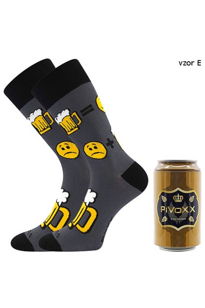 ponožky PiVoXX + plechovka - 1 pár v plechovce
