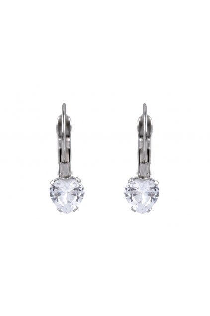 Náušnice z nerezové oceli s broušeným kamínkem L360920