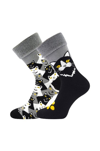 ponožky Líza - kočky (Velikost 35-38 (23-25), 3 pár)