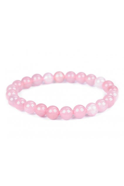 Náramek z minerálů, růženín L330836