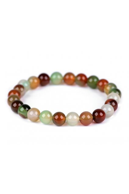 Náramek achát multicolor, syntetický minerál L330837