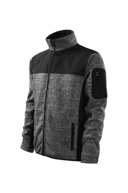 Casual Softshellová bunda pánská Pletený softshell: 100 % polyester; micro fleece: 100 % polyester Softshell: 96 % polyester, 4 % elastan; micro fleece, 100 % polyester  Podšívka: 100 % polyester (Barva knit gray, Velikost - cisla,pismena S)