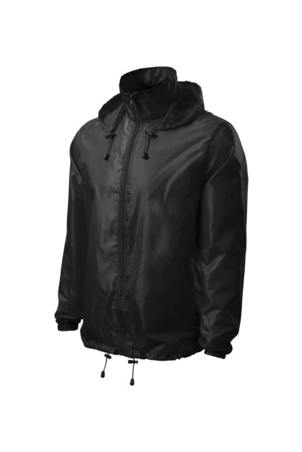 Windy Větrovka unisex Plátnová vazba, 100 % polyester, PA úprava (Barva černá, Velikost - cisla,pismena S)