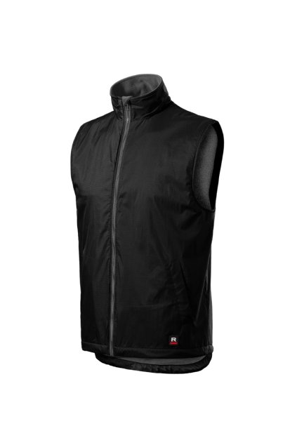 Body Warmer Vesta unisex Rip Stop, 100 % polyamid, vnitřní stříbrný zátěr podšívka: Fleece, 100 % polyester, antipilingová úprava (Barva černá, Velikost - cisla,pismena M)