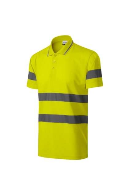 HV Runway Polokošile unisex Interlokové pique, 55 % bavlna, 45 % polyester, retroreflexní pruhy 3M