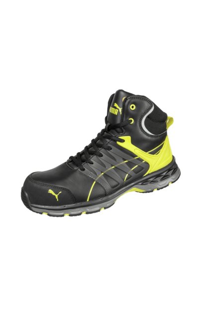 VELOCITY 2.0 YELLOW MID Kotníkové pánská Svrchní materiál - hladká voděodolná kůže, podšívka - BreathActive (Barva černá, Velikost - cisla,pismena 39)