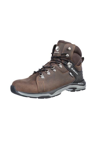 BRIONE CTX MID Kotníkové unisex Svrchní materiál - hladká voděodolná kůže, podšívka - prodyšná s COA.TEX® membránou (Barva tmavě hnědá, Velikost - cisla,pismena 40)