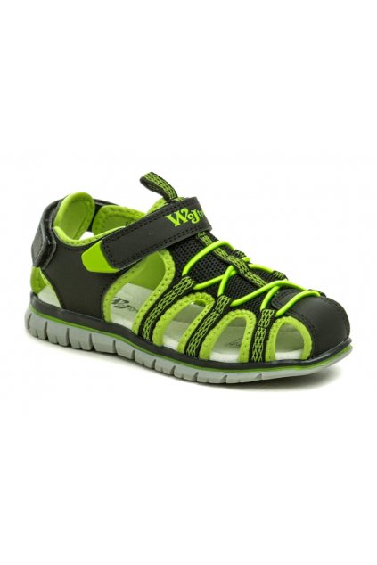 Wojtylko 5S24440C černo zelené dětské sandály