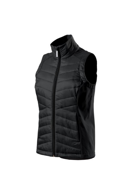 Cross Hybridní vesta dámská Plátnová vazba: 100 % polyamid, vodoodpudivá úprava výplň: 100 % polyester Softshell: 90 % polyester, 10 % elastan, vodoodpudivá úprava, 250 g/m² Fleece: 100 % polyester, antipilingová úprava (Barva černá, Velikost - cisla,pismena S)