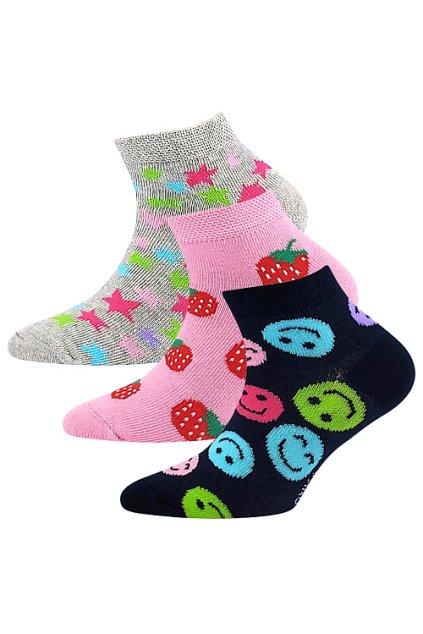 ponožky Dedonik - mix holka (Velikost 20-24 (14-16), 3 pár)