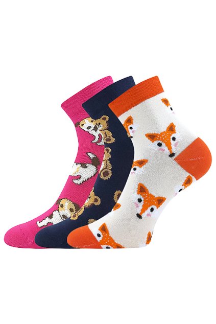 ponožky Kay - mix holka (Velikost 20-24 (14-16), 3 pár)