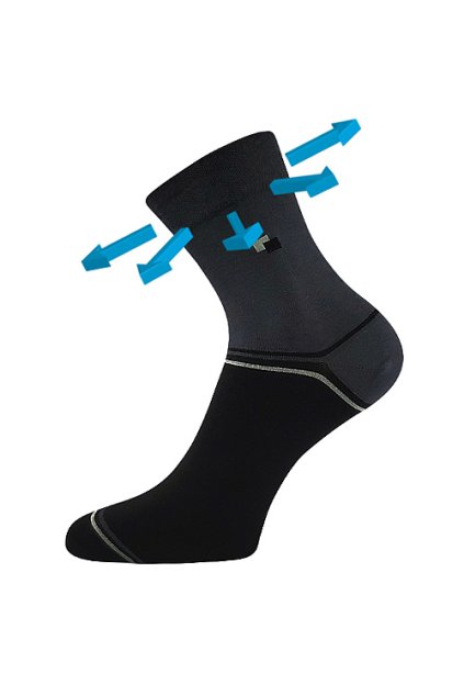 ponožky Roger 01 - tmavě šedá (Velikost 39-42 (26-28), 3 pár)