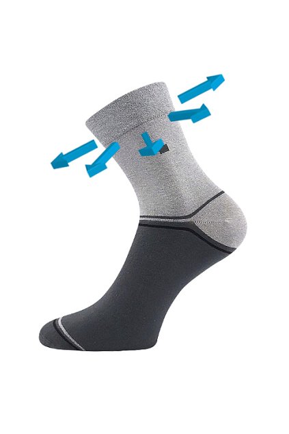 ponožky Roger 01 - šedá (Velikost 39-42 (26-28), 3 pár)