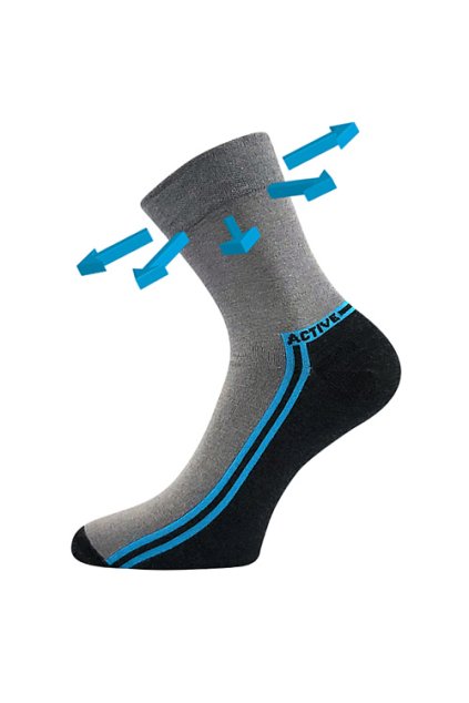 ponožky Roger 02 - šedé (Velikost 39-42 (26-28), 3 pár)