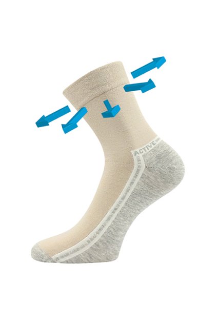 ponožky Roger 02 - béžová (Velikost 39-42 (26-28), 3 pár)