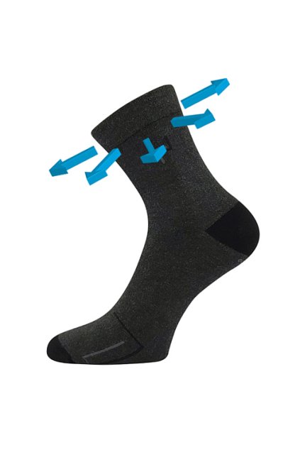 ponožky Broger 01 - antracit melé (Velikost 39-42 (26-28), 3 pár)