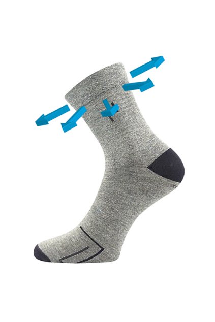 ponožky Broger 01 - šedá melé (Velikost 39-42 (26-28), 3 pár)