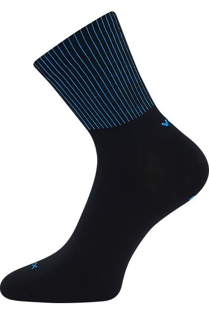 ponožky Molly - černá - tyrkys (Velikost 35-38 (23-25), 3 pár)