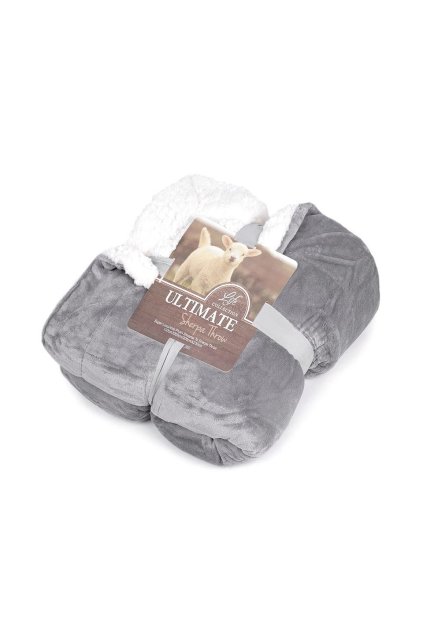 Deka beránek 150x200 cm L770971 - šedá skladem