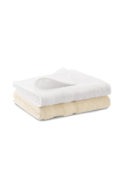 MID TOWEL Ručník unisex Froté, 100 % organická bavlna (Barva mandlová, Velikost - cisla,pismena 50 x 100 cm)