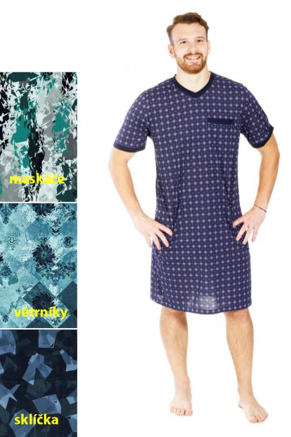 TOMÁŠ 24 - bavlněná pánská noční košile - skladem vel. 3XL, 7XL