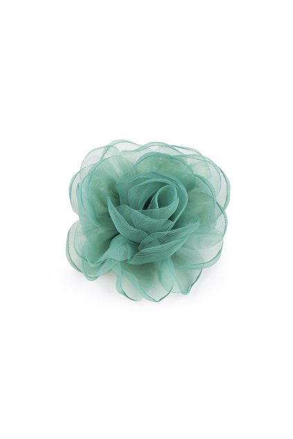 Brož organzový květ Ø8 cm L370454 (Varianta 1 bílá)