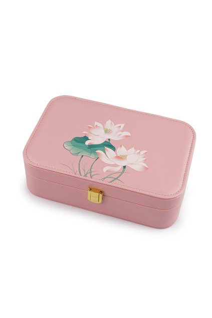 Šperkovnice leknín 14,5x22x7 cm L940212 (Varianta 1 růžová sv.)