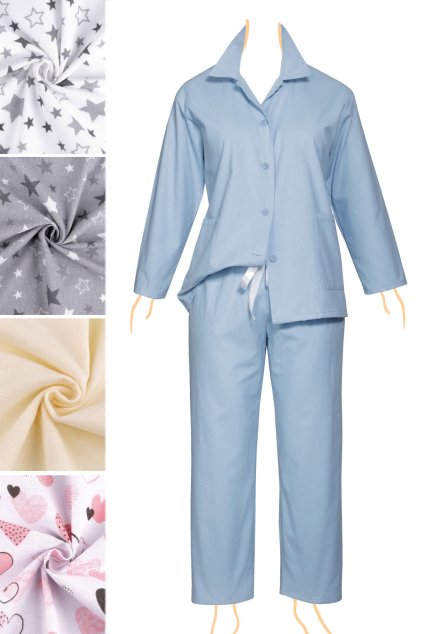 damske flanelove pyzamo