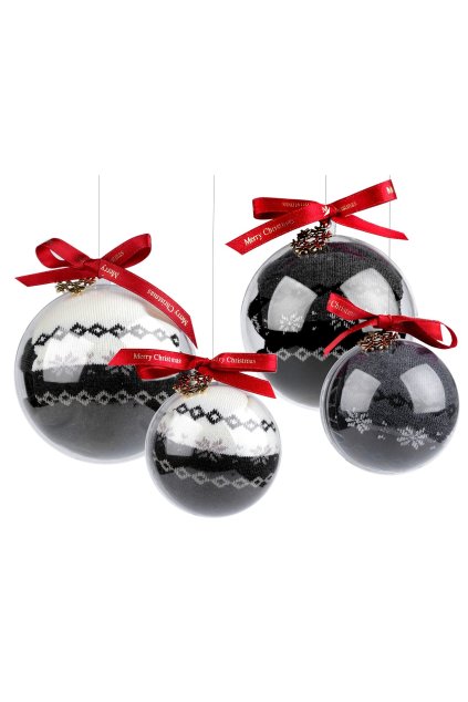 Dámské vánoční ponožky v dárkové kouli s kovovou vločkou L290811 - skladem