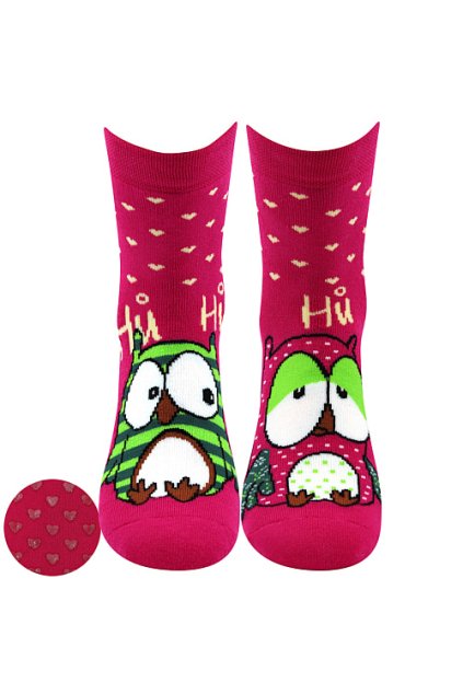 ponožky Pruhana ABS 12 - magenta (Velikost 35-38 (23-25), 3 pár)