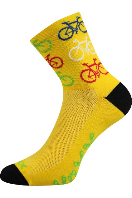 ponožky Ralf X - bike žlutá (Velikost 39-42 (26-28), 1 pár)