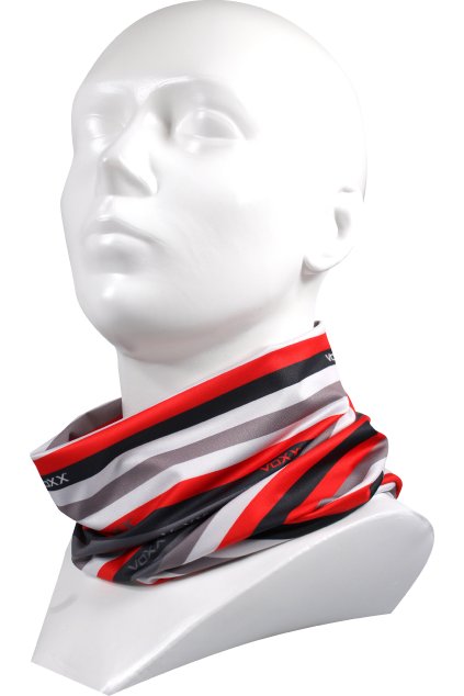 Multifunkční návlek VoXX - pruhy neon červená (Velikost uni, 1 ks)