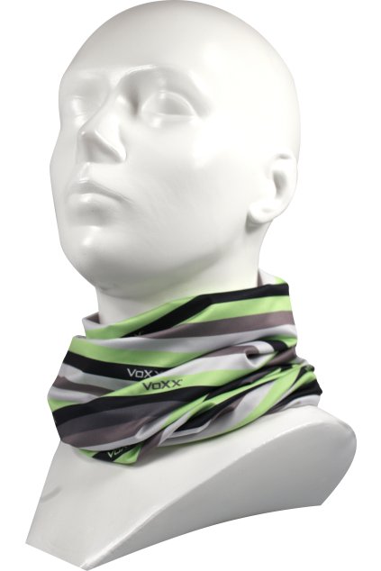 Multifunkční návlek VoXX - pruhy neon zelená (Velikost uni, 1 ks)