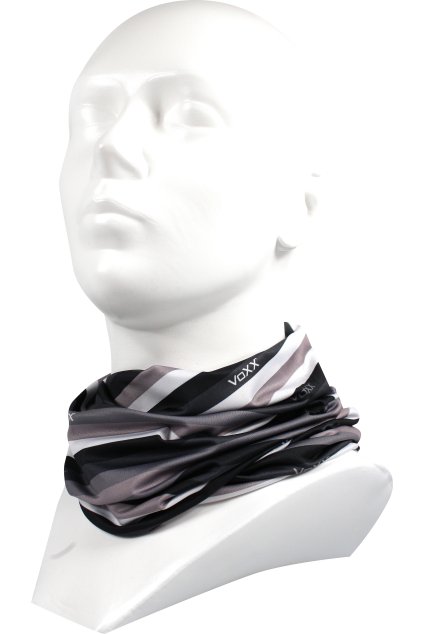 Multifunkční návlek VoXX - pruhy šedá (Velikost uni, 1 ks)