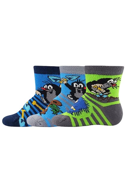 ponožky Krteček - mix 2 kluk (Velikost 14-17 (9-11), 3 pár)