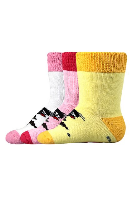 ponožky Krteček froté - mix B holka (Velikost 14-17 (9-11), 3 pár)