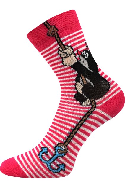 ponožky Krtek - kotva / magenta (Velikost 20-24 (14-16), 1 pár)