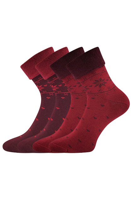 ponožky Frotana - red wine (Velikost 35-38 (23-25), 2 pár)