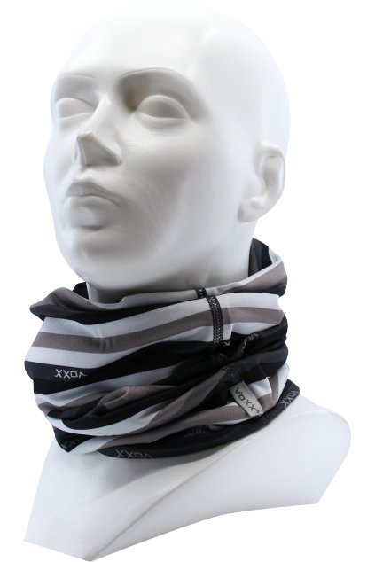 Multifunkční návlek SOLID - pruhy šedá (Velikost uni, 1 ks)