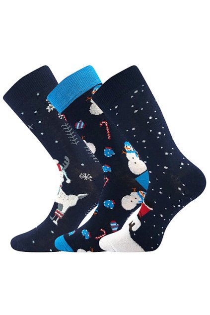 ponožky Vánoční - mix D (Velikost 35-38 (23-25), 3 pár)